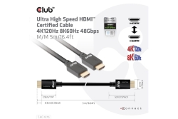 Club3D HDMI-Kabel A -> A 2.1 Ultra High Speed 10K HDR 5m retail