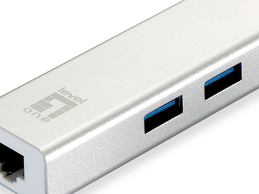 LevelOne Adapter GigaBit USB-A3.0->RJ45+3xUSB-A3.0 1Gbps