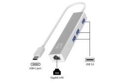LevelOne Adapter GigaBit USB-C3.0->RJ45/3xUSB-A3.0 1Gbps