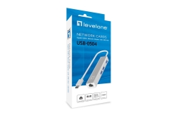 LevelOne Adapter GigaBit USB-C3.0->RJ45/3xUSB-A3.0 1Gbps