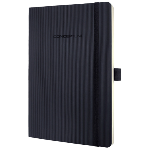 Notizbuch Conceptum - ca. A5, liniert, 194 Seiten, schwarz, Softcover