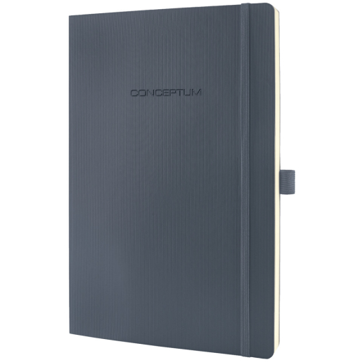 Notizbuch Conceptum - ca. A4, kariert, 194 Seiten, dark grey, Softcover