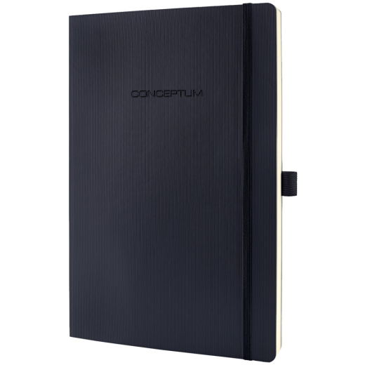 Notizbuch Conceptum - ca. A4, liniert, 194 Seiten, schwarz, Softcover