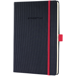 Notizbuch Conceptum Red Edition - ca. A5, kariert, schwarz