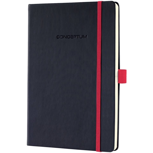 Notizbuch Conceptum Red Edition - ca. A5, liniert, schwarz