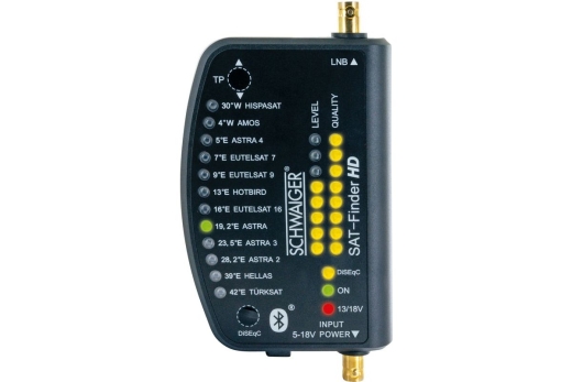 Schwaiger Digitaler Sat-Finder HD Bluetooth eigene APP