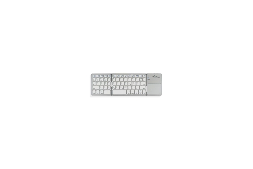 MediaRange Tastatur Wireless 63 Ta. faltbar Toch. DE silber
