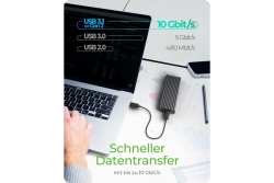 Geh. IcyBox USB 3.1 Typ-C M.2 NVMe SATA SSD Gehäuse extern
