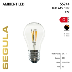 SEGULA LED Glühlampe Ambient Dimmi klar E27 2,5W...
