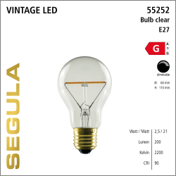 SEGULA LED Glühlampe Balance klar E27 2,5W 200Lm...