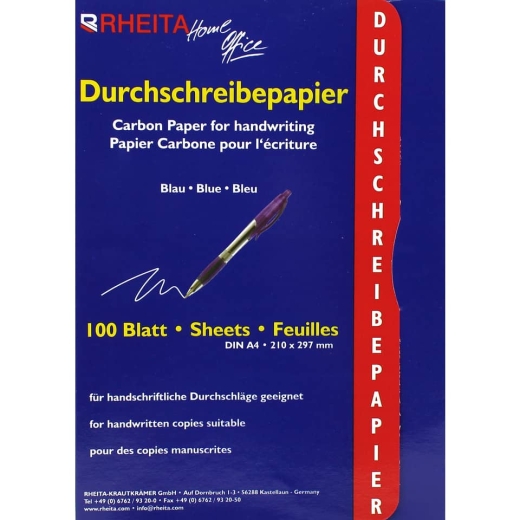 Durchschreibepapier - A4, 100 Blatt, blau