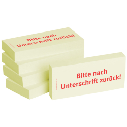 Haftnotizen Bitte nach Unterschrift zurück - 75 x 35...