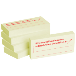 Haftnotizen Bitte von beiden Ehegatten unterschreiben...