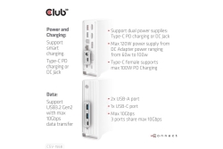 Club3D 4K ChargingDock USB-C ->6xUSB3/DP/2xHDMI/VGA/LAN 120W retail