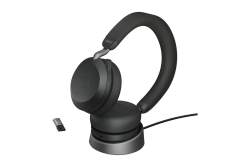 Jabra Headset Evolve2 75 UC Duo, inkl. Link 380a & Ladestat.