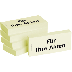 Haftnotizen Für Ihre Akten - 75 x 35 mm, 5x 100 Blatt