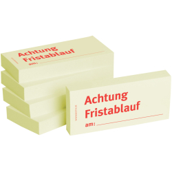 Haftnotizen Achtung Fristablauf am - 75 x 35 mm, 5x 100...