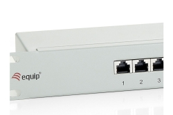 Equip 19 Patchpanel 16xRJ45 Cat6 FTP 1U 250MHz RAL7035