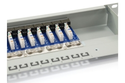 Equip 19 Patchpanel 24xRJ45 Cat6 FTP 1U 250MHz RAL7035