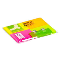 Haftnotizen Quick Notes - Brilliantfarben, 38 x 51 mm