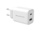 CONCEPTRONIC Ladegerät 2Port USB-C/-A 33WPD3.0/PPS ws