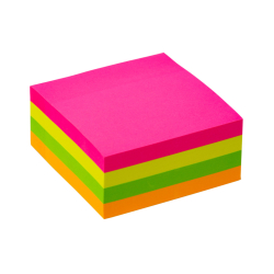 Haftnotizblock 4 x 100 Blatt, 76x76mm, billiant sortiert