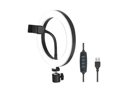 Logilink Smartphone-Ringlicht, DM 20cm, 1.8m Kabel