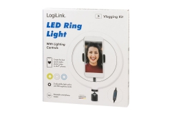 Logilink Smartphone-Ringlicht, DM 20cm, 1.8m Kabel