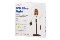 Logilink Smartphone-Ringlicht-Stativ m. Fernauslöser,DM 25cm