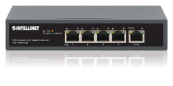 INTELLINET 4-Port Gigabit+1GE (PD) High PoE Switch