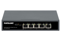 INTELLINET 4-Port Gigabit+1GE (PD) High PoE Switch