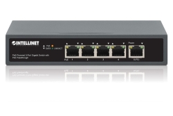 INTELLINET 4-Port Gigabit+1GE (PD) High PoE Switch