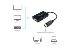 Equip Dock 3-1 DisplayPort->HDMI/VGA/DVI 0.15m