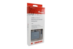 Equip Dock 5-1 USB-C->HDMI,VGA,USB-A,AUX,100W USB-C 0.15m