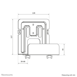 Neomounts Mediaplayer-Halterung schw. 47-76mm