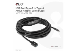 Club3D Kabel USB 3.2 Typ C <> USB Typ A 5Gbps St/Bu 10m retail
