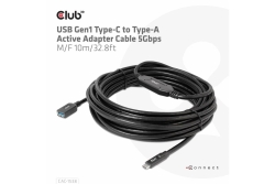 Club3D Kabel USB 3.2 Typ C <> USB Typ A 5Gbps St/Bu 10m retail
