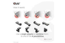 Club3D Adapter USB 3.2 Typ C <> USB 3.2 Typ C gewinkelt St/B retail