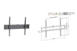 Equip Wandhalterung 37-70/1TFT Fest/Slim 1Gelenk 40Kg sw retail
