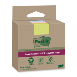 Haftnotizblock Super Sticky Recycling Notes, 76x76mm,...