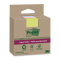 Haftnotizblock Super Sticky Recycling Notes, 76x76mm, 3x70 Blatt, sortiert