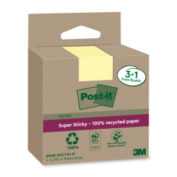 Haftnotizblock Super Sticky Recycling Notes, 76x76mm,...
