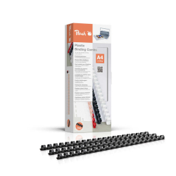 Peach Binderücken schwarz 10mm 100er-Pack