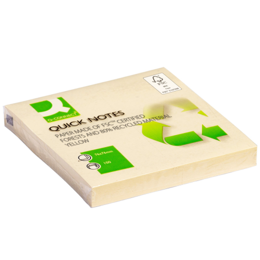 Haftnotizen Recycling - 76 x 76 mm, gelb