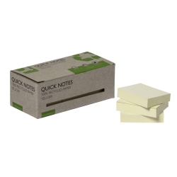Haftnotizblock Recycling - gelb, 38 x 51 mm, 100 Blatt,...