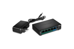 TRENDnet Switch 5 Port Gbit PoE+ 32W Metall