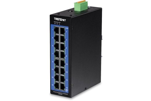 TRENDnet Industrie Switch 16 Port Gbit Manag.L2+ DIN-Rail