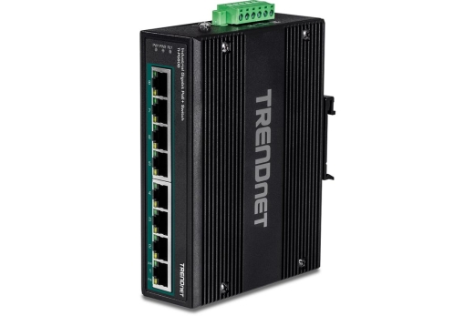 TRENDnet Industrie Switch 8 Port Gbit PoE+ DIN-Rail(24-56V)