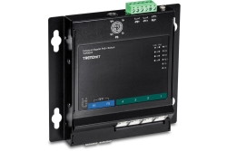 TRENDnet 6-Port Industrial Gigabit PoE+ WallMount Front Acc.