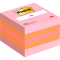 Haftnotizblock Würfel, 51x51mm, 400 Blatt, pink